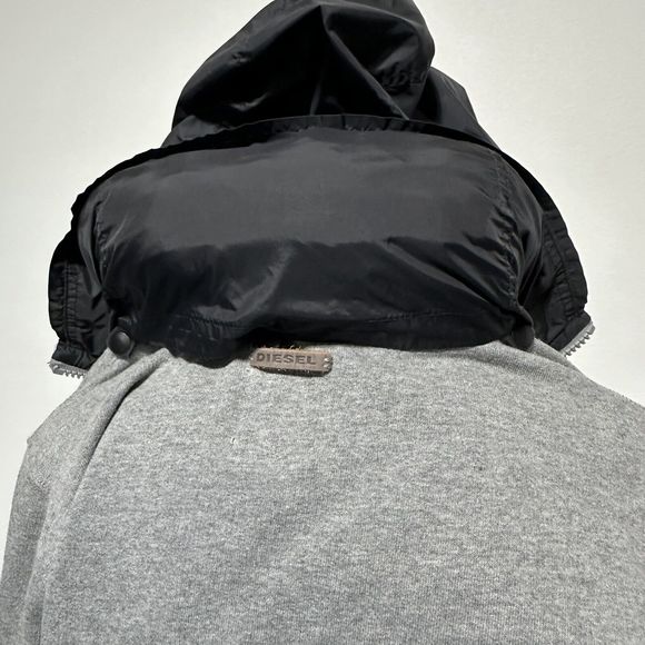 Diesel Women’s Hoodie Jacket Size L Large Packable Shell Windbreaker Full Zip - Picture 13 of 16